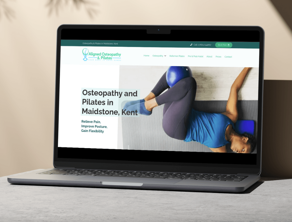 Aligned Osteopathy & Pilates – Website Redesign and SEO